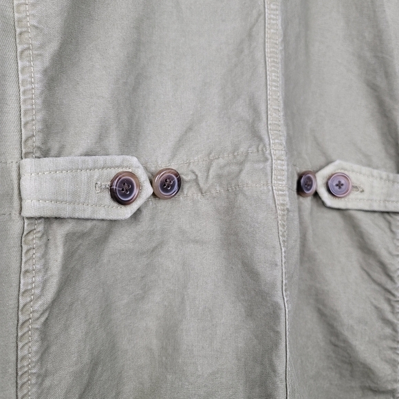 J Crew Jacket Military Green Quilt Sleeves size small - Picture 11 of 13